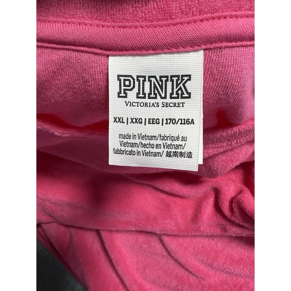 PINK Victoria's Secret Terry Cloth Dress‎ Ruched Sides Bright Pink Size XXL - Picture 8 of 8